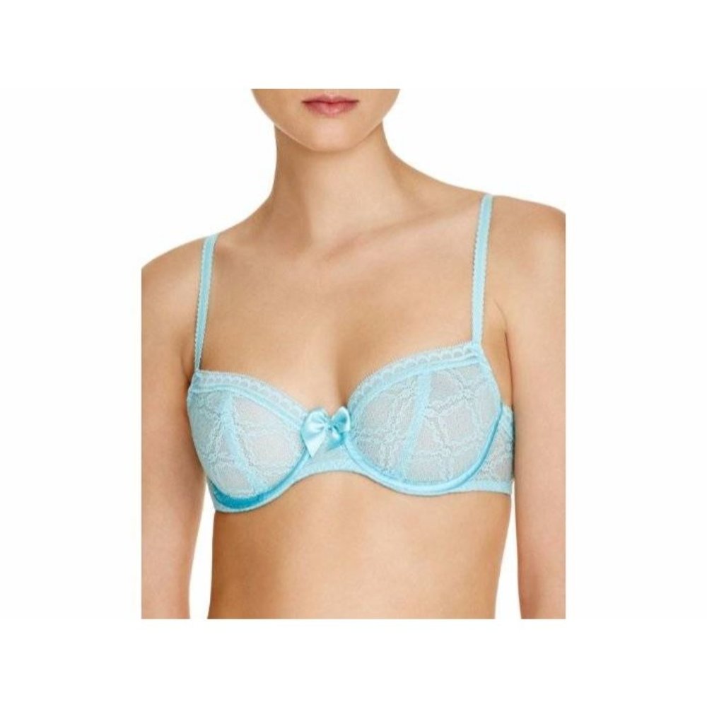 PASSIONATA BY CHANTELLE Let's Play Balconette Sheer Underwire Bra #5215 Blue 32B